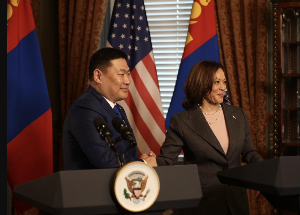 Prime Minister Oyun-Erdene.L engaged in official discussions with Vice President Kamala Harris of the United States of America